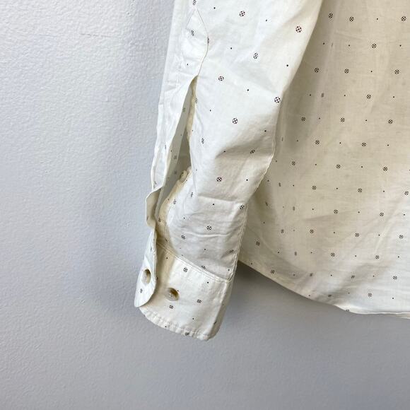 Banana Republic Slim Fit Unticked Shirt Cotton White Casual Button Down Large - Picture 9 of 12